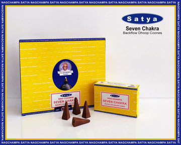 عود مخروطی هفت چاکرا برند ساتیا | Seven chakra Satya