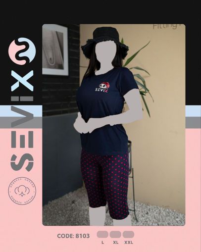 ست تیشرت شلوارک زنانه سوی 8103 | Sevi