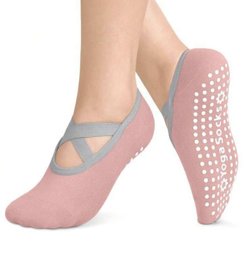 جوراب یوگا، پیلاتس بند ضربدری - Yoga, Pilates Socks