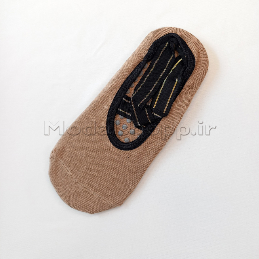 جوراب یوگا، پیلاتس بند مشکی ضربدری - Yoga, Pilates Socks