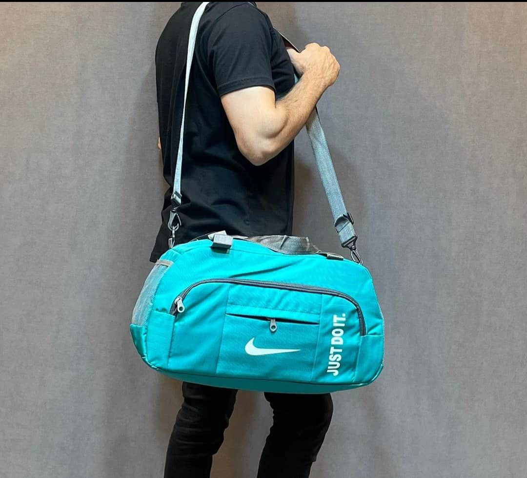 ساک ورزشی شمعی جیب هلالی طرح JUST DO IT