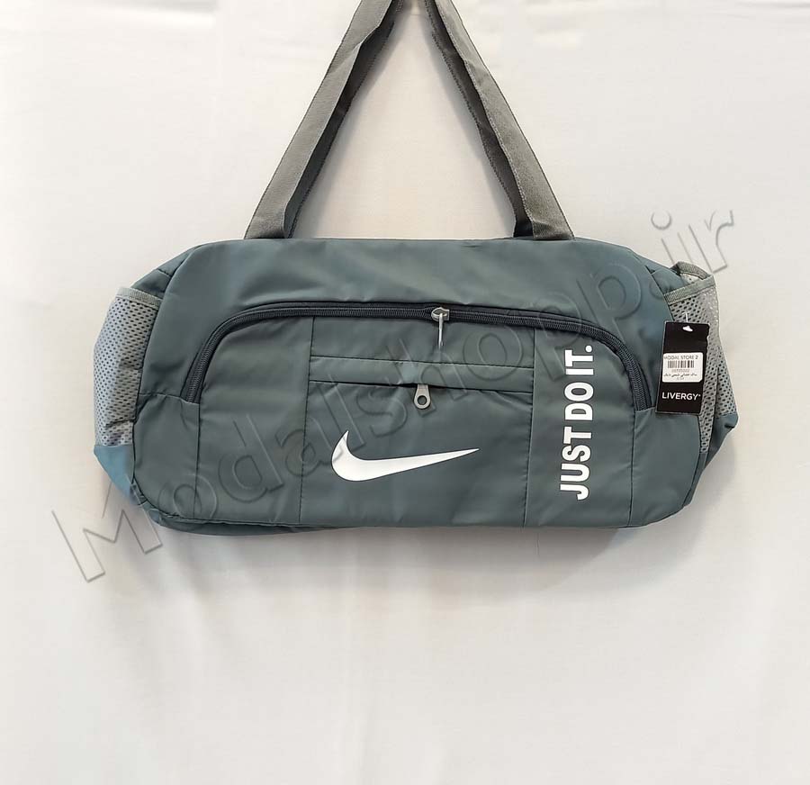 ساک ورزشی شمعی جیب هلالی طرح JUST DO IT