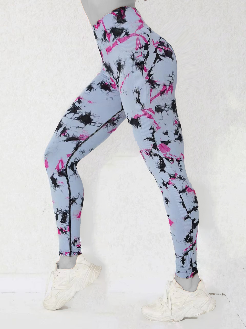لگ سیملس پشت چین دار ابر و بادی _ Seamless Leggings