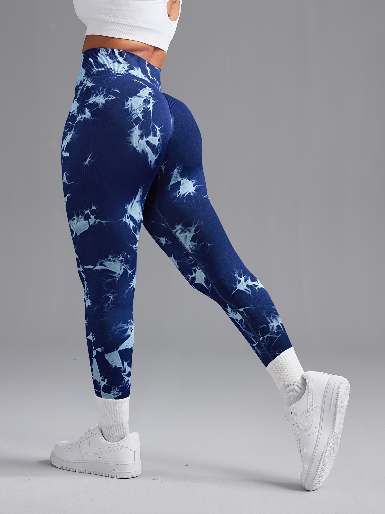لگ سیملس پشت چین دار ابر و بادی _ Seamless Leggings