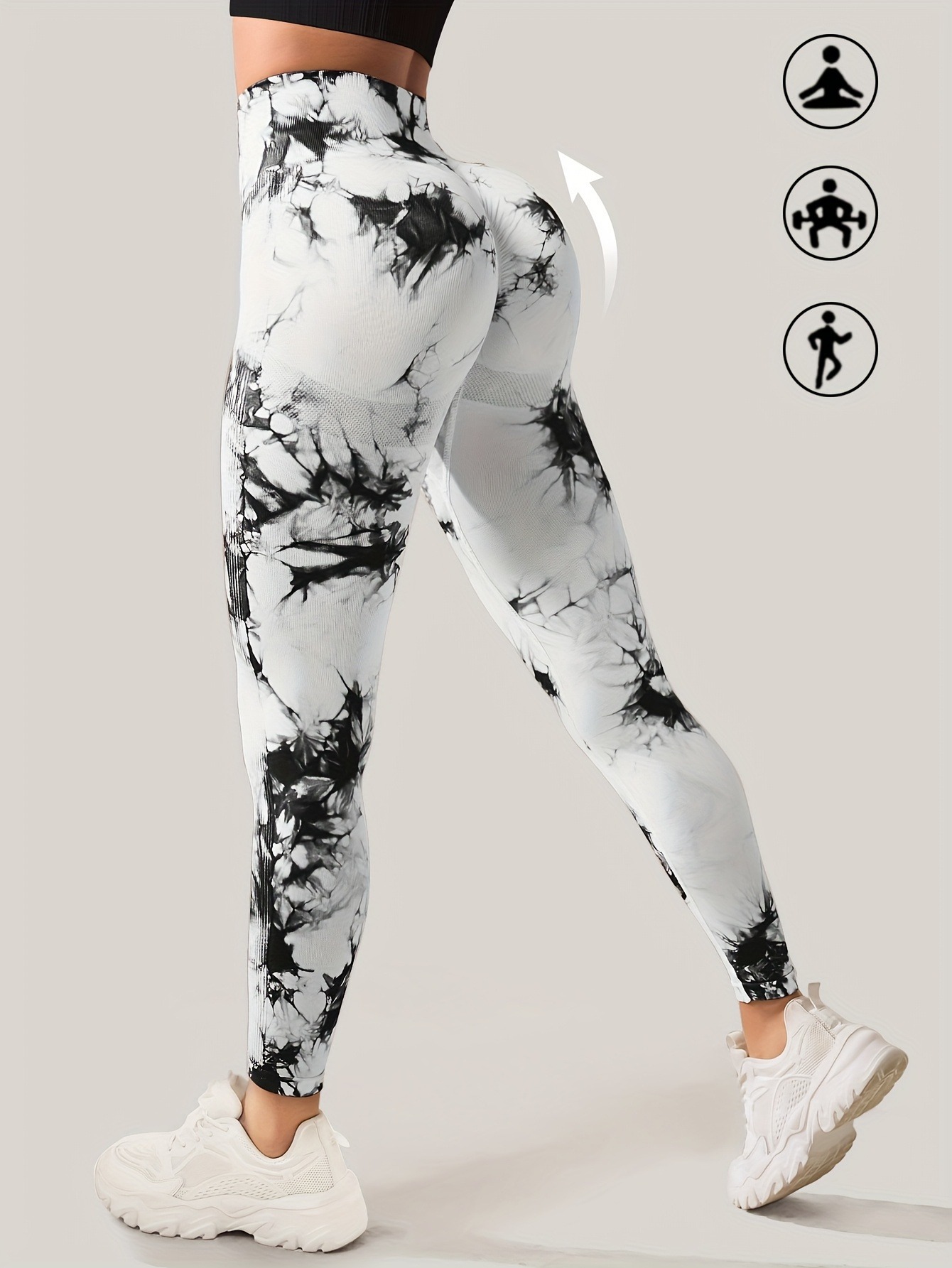 لگ سیملس پشت چین دار ابر و بادی _ Seamless Leggings