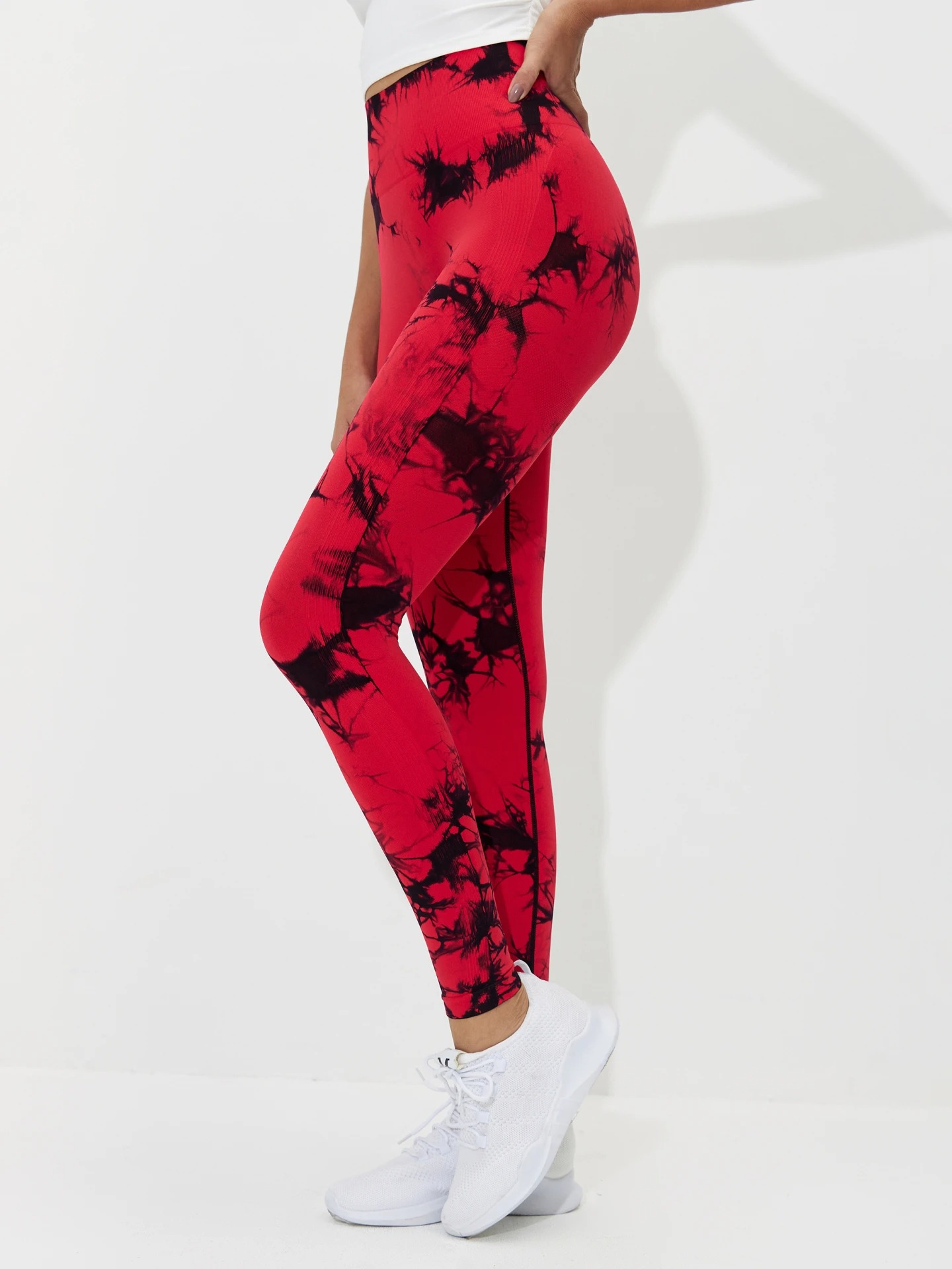 لگ سیملس پشت چین دار ابر و بادی _ Seamless Leggings