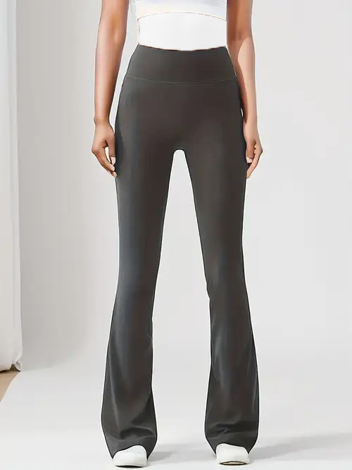 لگ مات ورزشی زنانه دمپا گشاد / بوتکات ، کمر گنی و لیفت کننده باسن اسپاندکس | Wide-leg spandex leggings