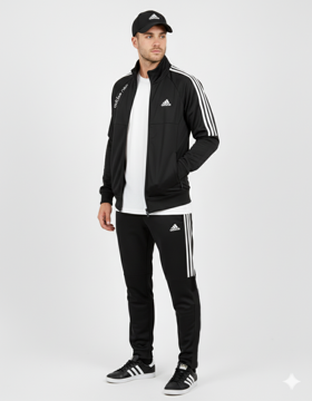 ست ورزشی مردانه آدیداس، مشکی، ترک درجه یک | Adidas men's sports set