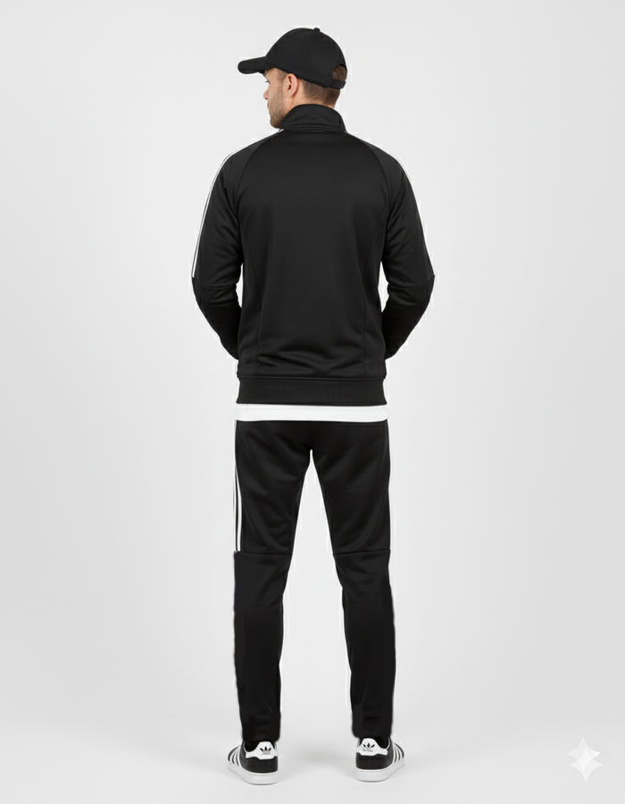 ست ورزشی مردانه آدیداس، مشکی، ترک درجه یک | Adidas men's sports set