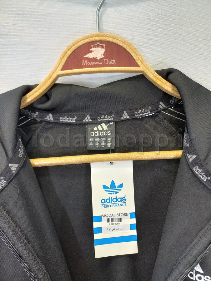 ست ورزشی مردانه آدیداس، مشکی، ترک درجه یک | Adidas men's sports set
