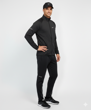 ست ورزشی مردانه نایک فینگردار ، مشکی، ترک درجه یک | Nike men's sports set
