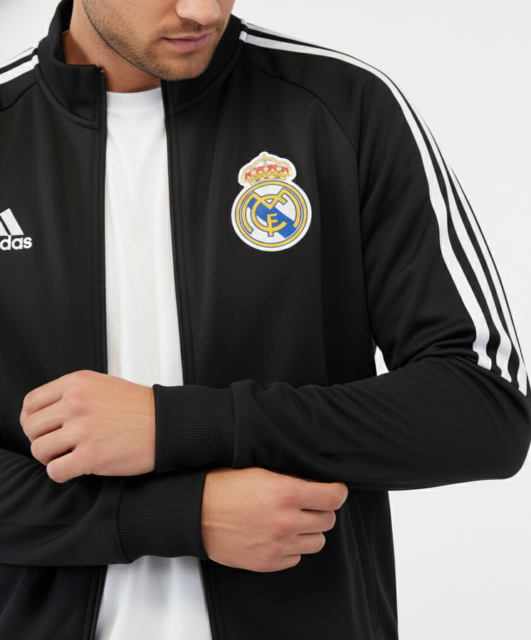 ست ورزشی مردانه رئال مادرید، مشکی، ترک درجه یک | Real Madrid men's sports set