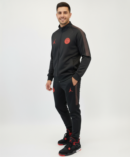 ست ورزشی مردانه پاری‌سن ژرمن ، مشکی، ترک درجه یک |   Paris Saint-Germain F.C. men's sports set