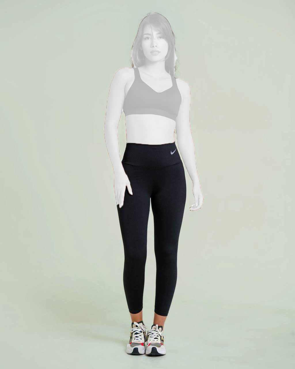 لگ ورزشی کمر گنی زنانه فلامنت سایز بزرگ