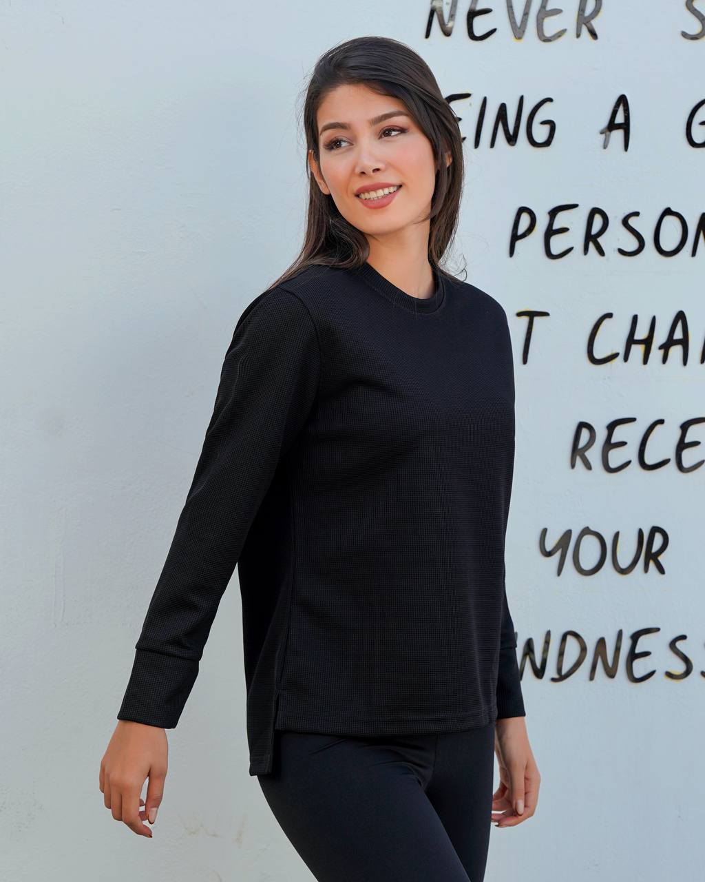 بلوز آستین بلند ورزشی زنانه، بیسکوئیتی