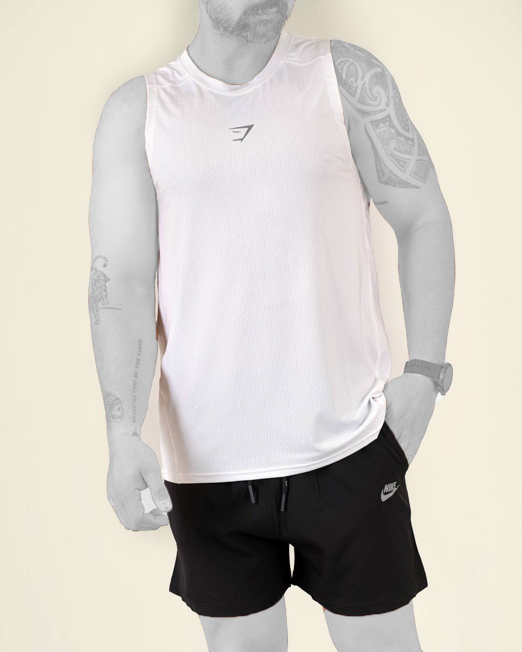 تاپ ورزشی مردانه سوزنی جیم شارک | Gym Shark