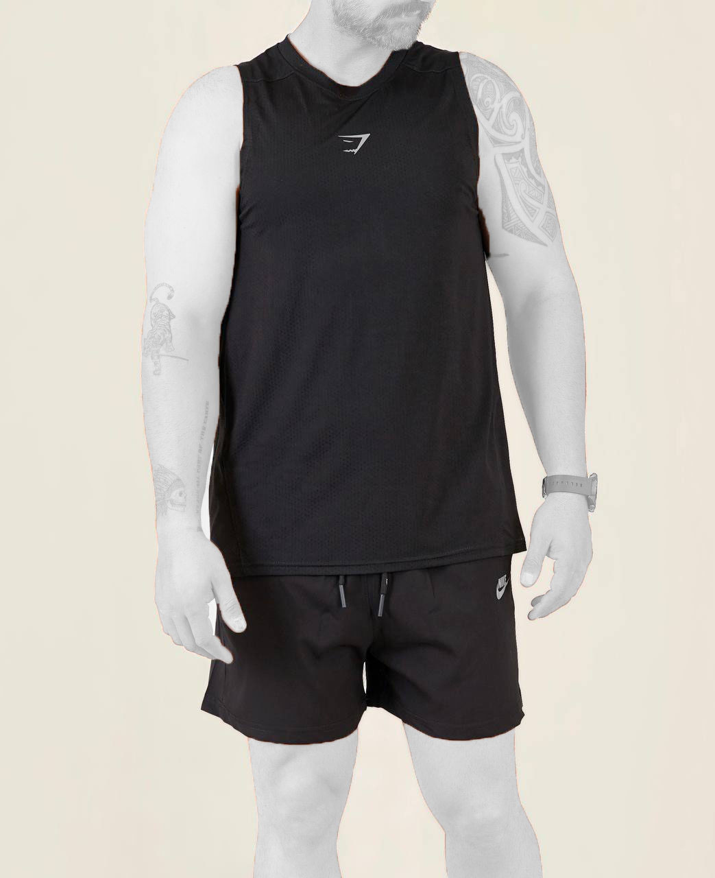 تاپ ورزشی مردانه سوزنی جیم شارک | Gym Shark