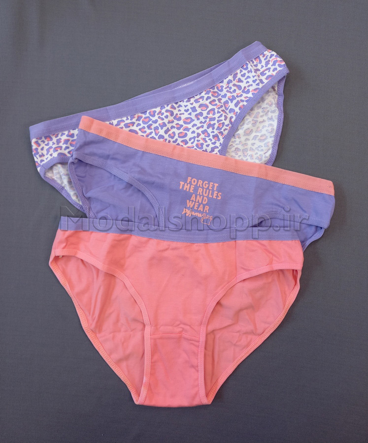 شورت اسلیپ زنانه و دخترانه نخی دومینانت ، بسته 3 عددی طرح پلنگی (سایز M)