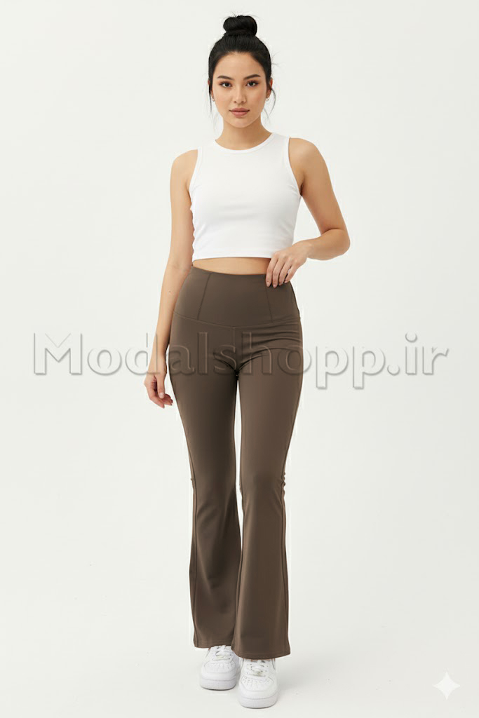 لگ مات زنانه دمپا گشاد / بوتکات ، کمر گنی و لیفت کننده باسن اسپاندکس | Wide-leg spandex leggings