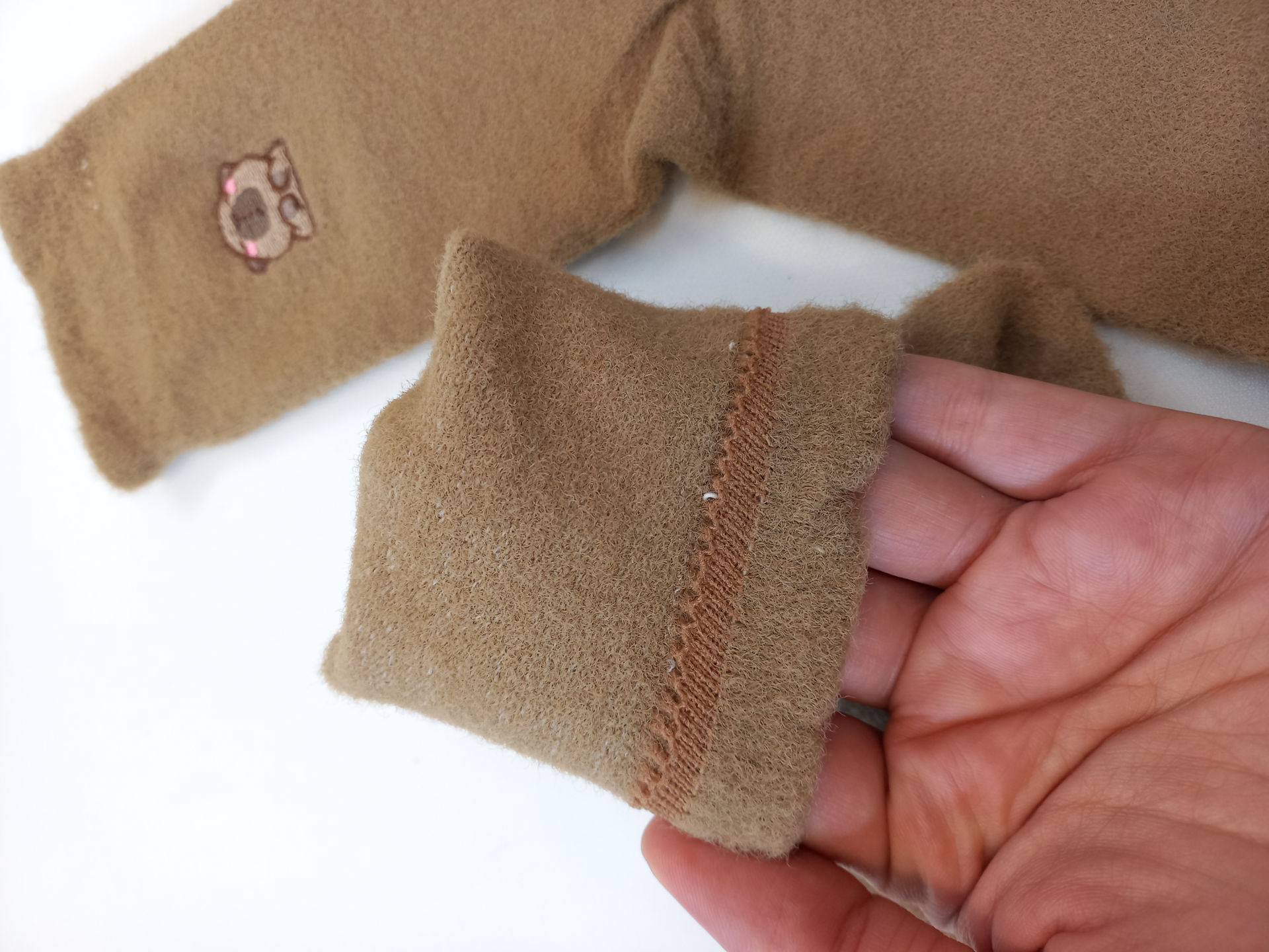 جوراب ساقدار پشمی زنانه (گلدوزی خرس)