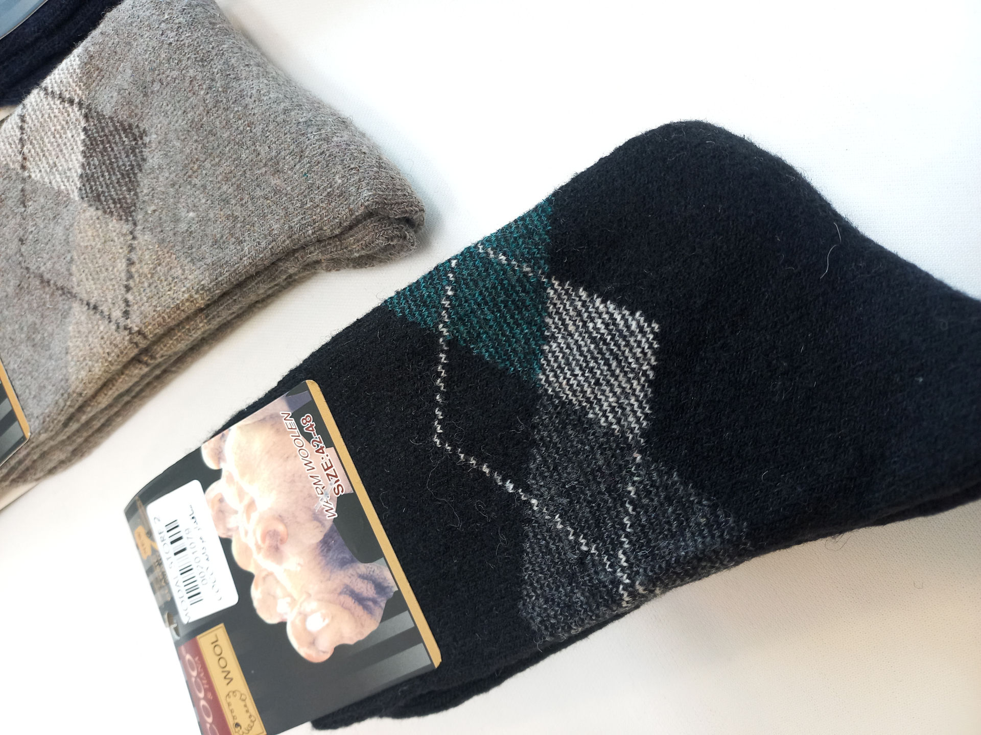 جوراب ساقدار پشمی مردانه طرحدار