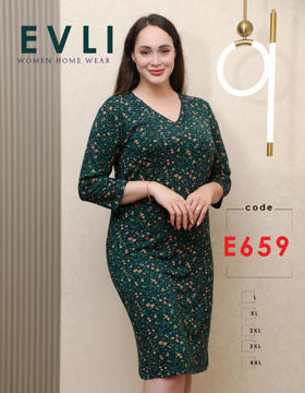 پیراهن آستین سه ربع زنانه Evli کد 659