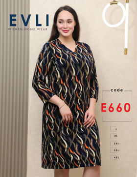 پیراهن آستین سه ربع زنانه Evli کد 660