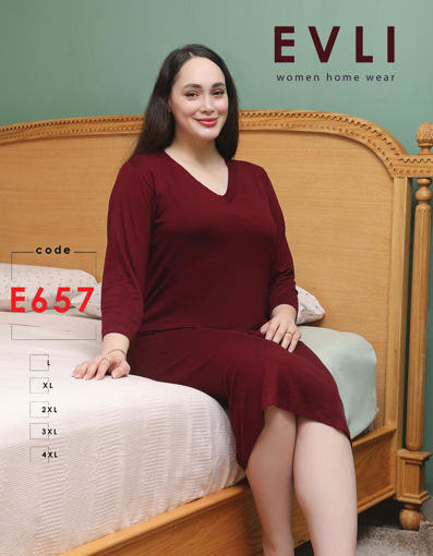 پیراهن آستین سه ربع زنانه Evli کد657 (سایز بزرگ)