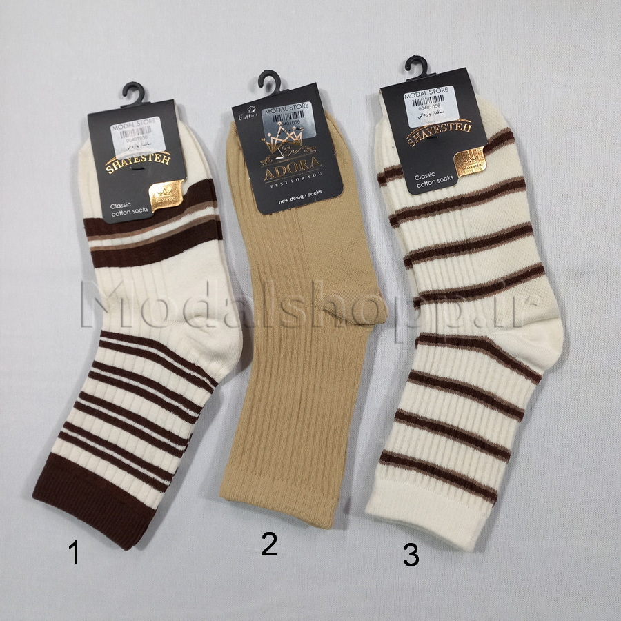 جوراب ساقدار راه راه زنانه