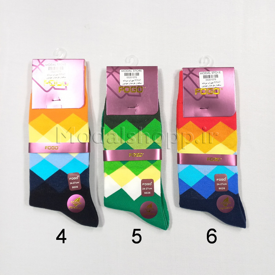 جوراب ساقدار طرحدار مردانه فوگو | FOGO