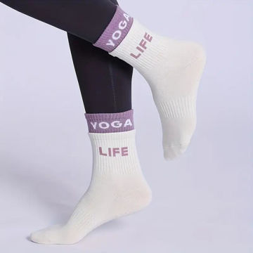جوراب یوگا، پیلاتس ساقدار وارداتی کش دوبل -- Yoga & Pilates Socks