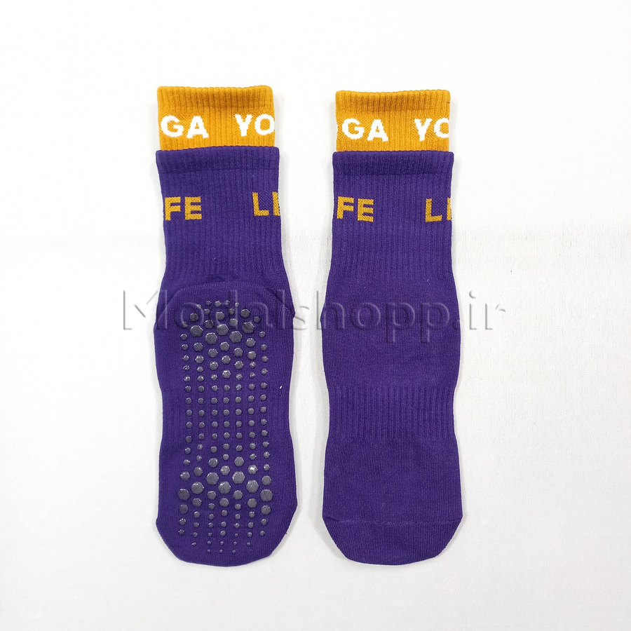جوراب یوگا، پیلاتس ساقدار وارداتی کش دوبل -- Yoga & Pilates Socks