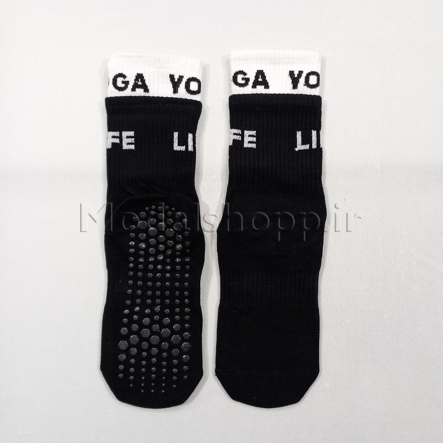 جوراب یوگا، پیلاتس ساقدار وارداتی کش دوبل -- Yoga & Pilates Socks