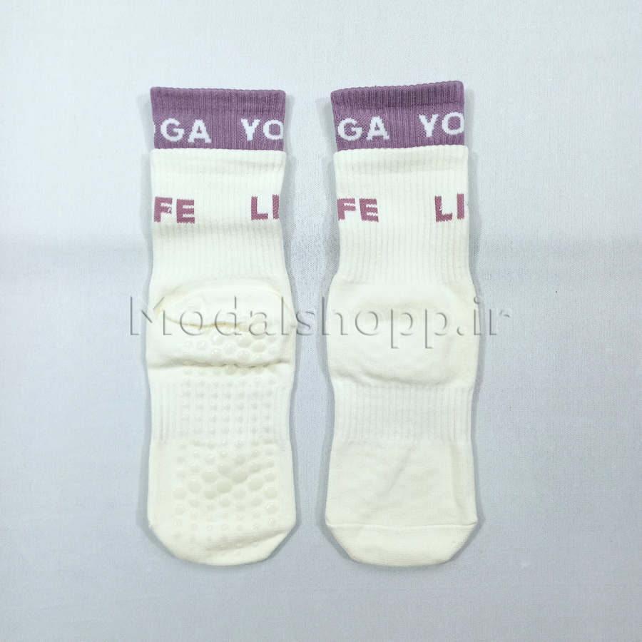 جوراب یوگا، پیلاتس ساقدار وارداتی کش دوبل -- Yoga & Pilates Socks