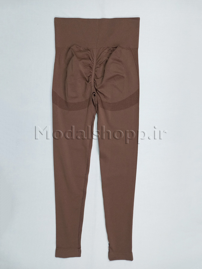 لگ پشت چین دار سیملس(بدون درز)  مشکی/ وارداتی - Seamless Leggings
