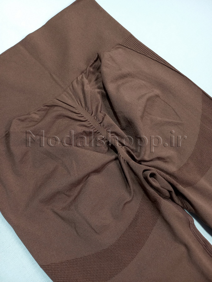 لگ پشت چین دار سیملس(بدون درز)  مشکی/ وارداتی - Seamless Leggings