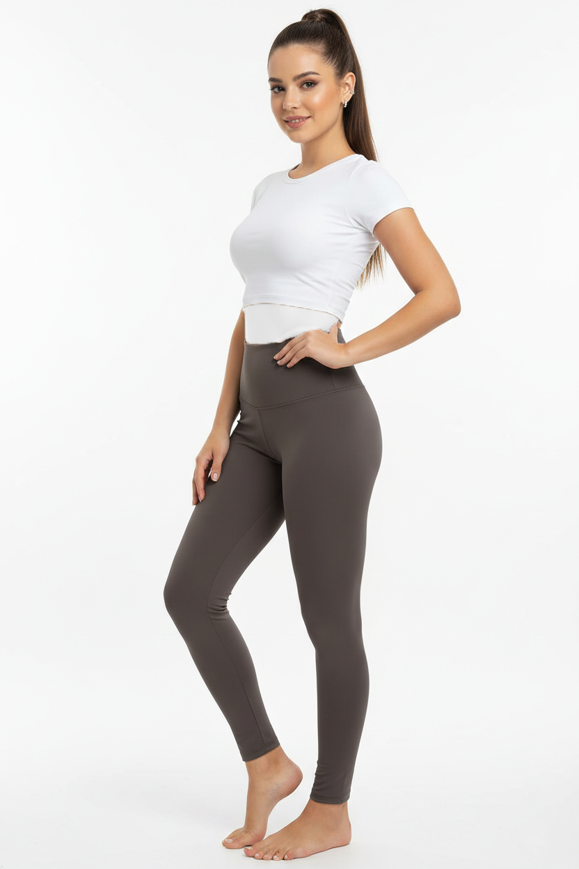 لگ مات ورزشی زنانه، کمر گنی و لیفت کننده باسن اسپاندکس (گرم بالا) | Spandex Leggings
